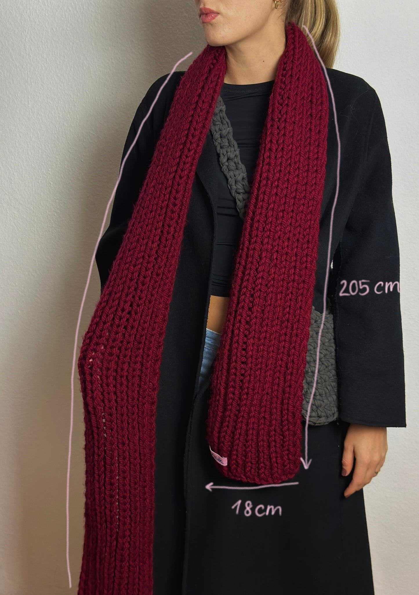 cherry chunky scarf